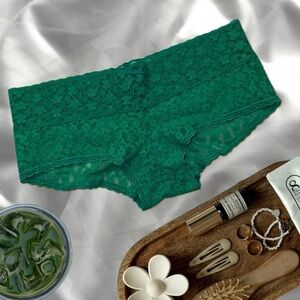 Gilly Hicks Lace Shorty Panty NWT Teal Green Cheeky Floral Lace Sydney